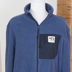 Kari Traa Jacket Womens Extra Large Blue Iris Rothe Midlayer Fleece Full Zip Ski